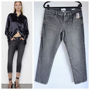 NWT FRAME Women's Le Garcon Ripped Crop Straight Leg Boyfriend Jeans In Laird 29